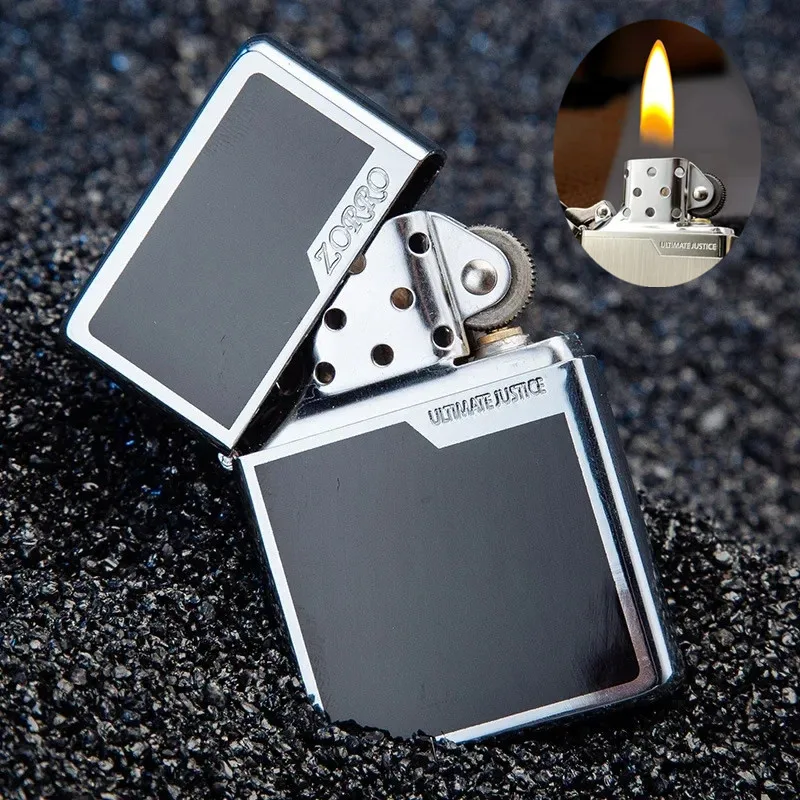 Fire Starting Kit - ゴールドカラーブロック純銅ライター - 防風フリントホイール点火、パーソナライズされたクリエイティブな小型ツール＆男性への理想的なギフト