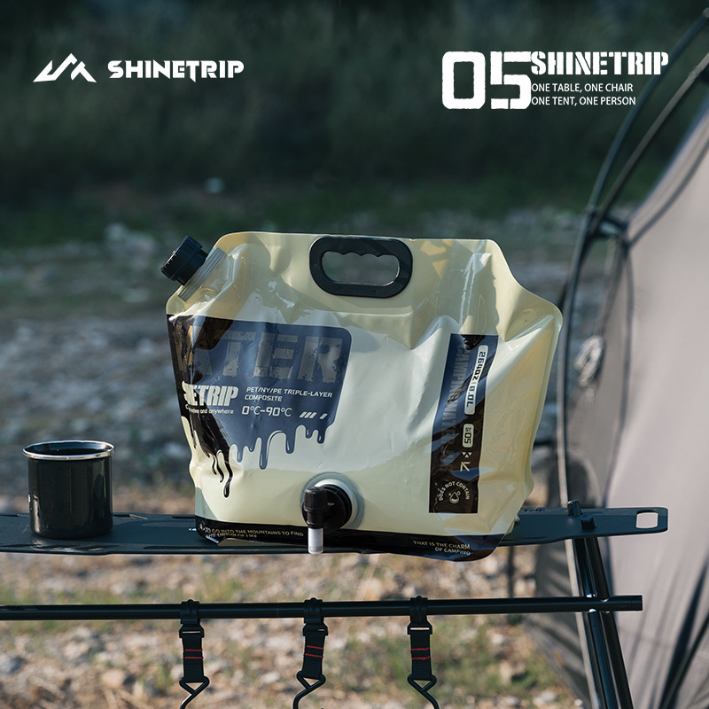 Water Bag Collapsible - 2 個アウトドアキャンプ水貯蔵バッグ ShineTrip 8L 容量ピクニックハイキング旅行ポータブル折りたたみ式食品グレードの水袋