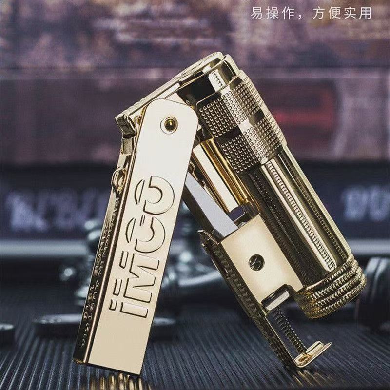 Fire Starting Kit - オリジナルIMCOライター オールドガソリンフリントライター 防風ステンレス鋼製 シガレットガソリンオイルライター インフレータブルガジェット メンズ向け