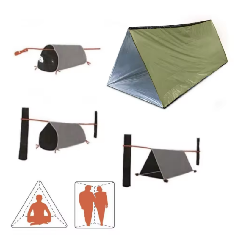 防水再利用可能2人用マイラー緊急チューブテント屋外SOSサバ - Emergency Mylar Tent のレビューと価格