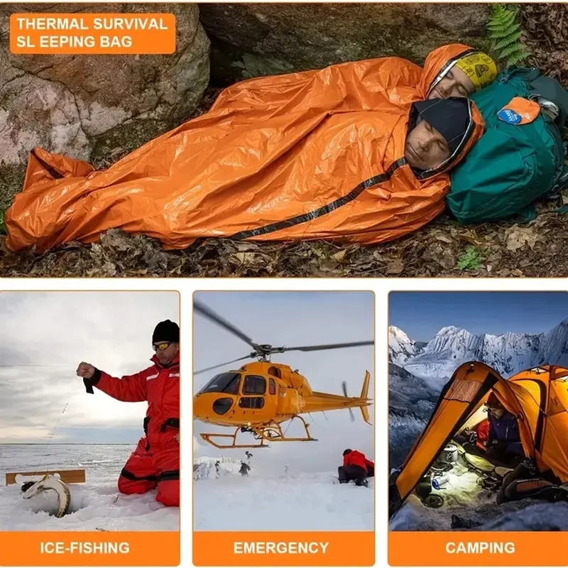 緊急用寝袋 超防水マイラー保温ブランケット 軽量サバイバル寝 - Emergency Mylar Tent のレビューと価格