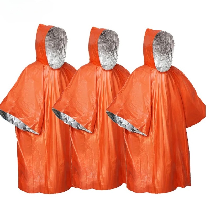 1-5 個多機能サバイバルレインコート緊急ブランケットポンチ - Emergency Poncho Rain のレビューと価格