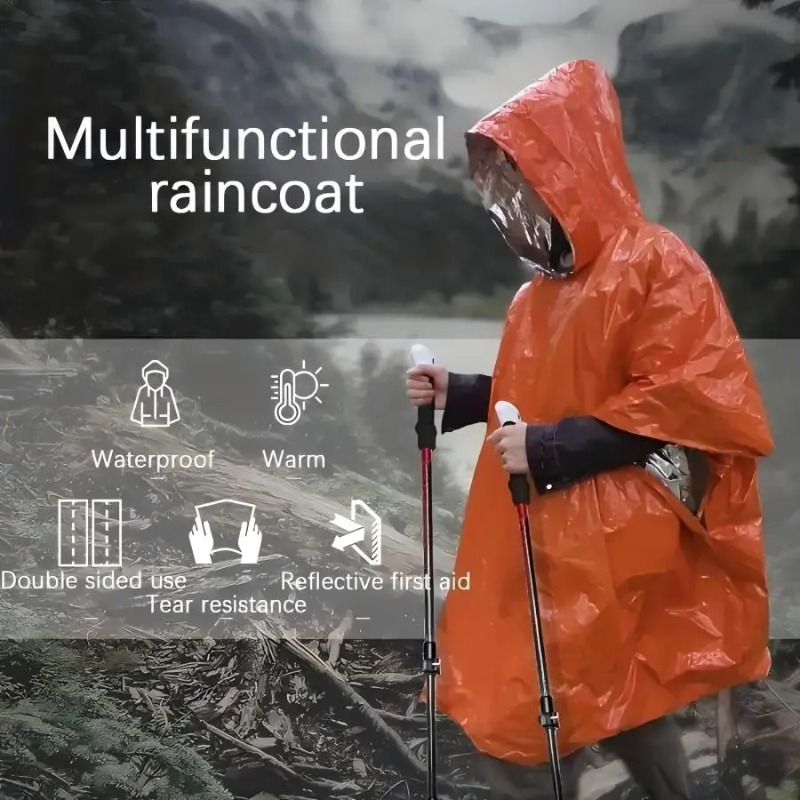 1-5 個多機能サバイバルレインコート緊急ブランケットポンチ - Emergency Poncho Rain のレビューと価格