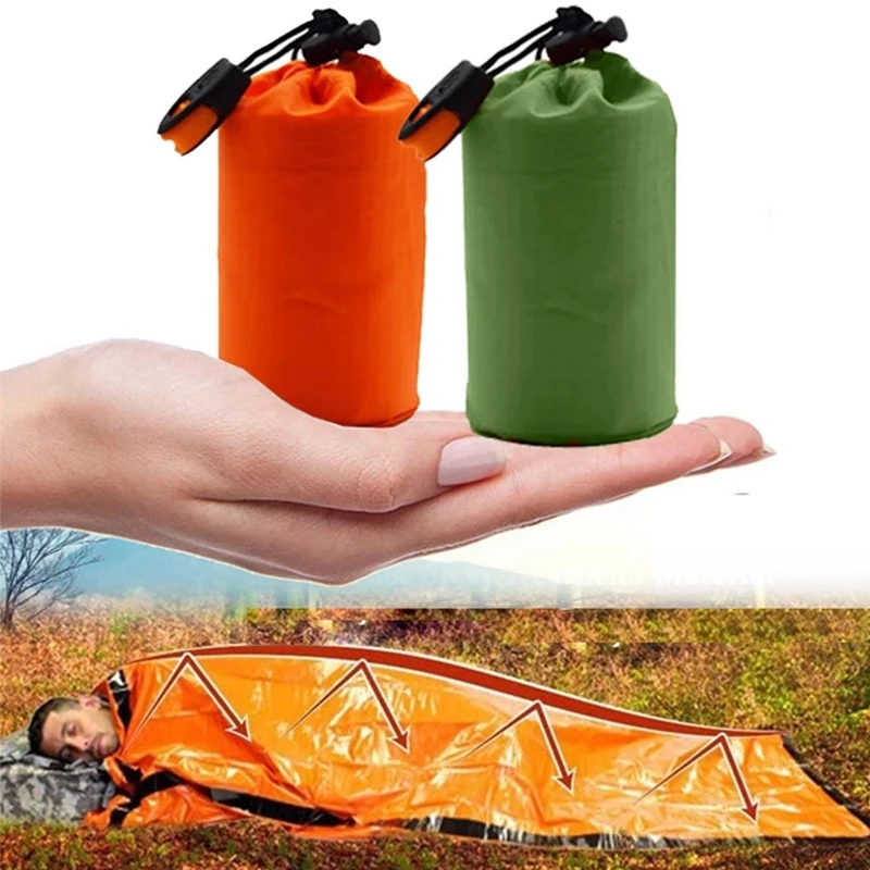ポータブル防水緊急サバイバル寝袋屋外 EDC キャンプギアサ - Emergency Mylar Tent のレビューと価格